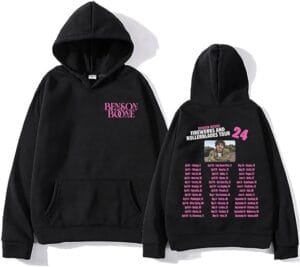 Benson Boone Merch Hoodie World Tour Long Sleeve Fashion Hooded Sweatshirt Women Men