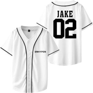 Enhypen Merch T Shirt,Jake Baseball Jersey Tshirt V-Neck Short Sleeve Fashion Streetwear Women Men - Image 9
