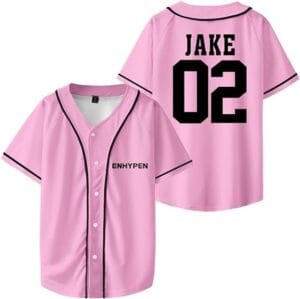 Enhypen Merch T Shirt,Jake Baseball Jersey Tshirt V-Neck Short Sleeve Fashion Streetwear Women Men - Image 8