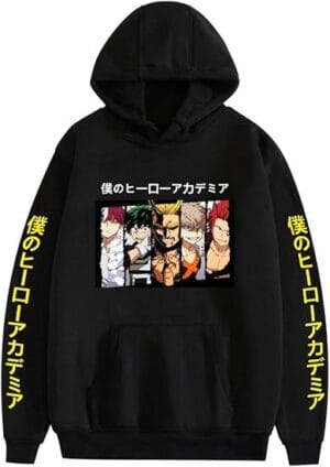 Anime Merch Hoodie MHA Friends Print  Sweatshirt Pullover Dekus Cosplay Hoodies for Women Men - Image 4