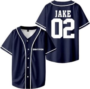 Enhypen Merch T Shirt,Jake Baseball Jersey Tshirt V-Neck Short Sleeve Fashion Streetwear Women Men - Image 10