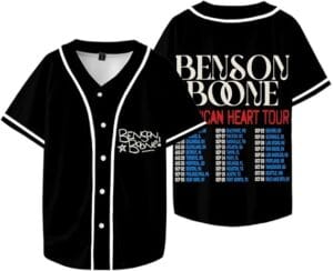 Bensons Baseball Shirt American 2025 Tour Hearts Boones Merch Tshirt Casual Short Sleeve Women Men
