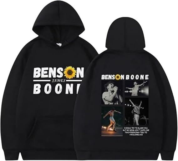 51rQ1s0tGeL._AC_SX569_ Bensons Hoodie Print Boones Merch World Tour Hoodies Pullover Design Long Sleeve For Women Men - Image 1