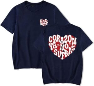 Junior H Merch T Shirt No Sufras Shirts Sad Boyz Tour Summer Casual  Short Sleeve Rapper Tshirt Men Women - Image 4