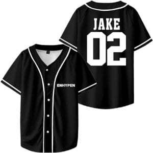 Enhypen Merch T Shirt,Jake Baseball Jersey Tshirt V-Neck Short Sleeve Fashion Streetwear Women Men