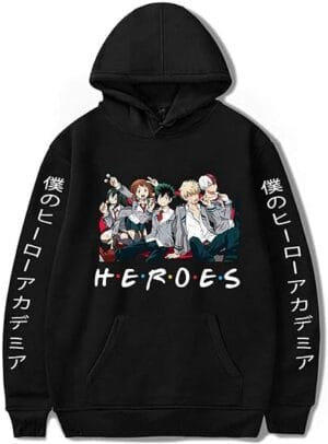 Anime Merch Hoodie MHA Friends Print  Sweatshirt Pullover Dekus Cosplay Hoodies for Women Men - Image 6