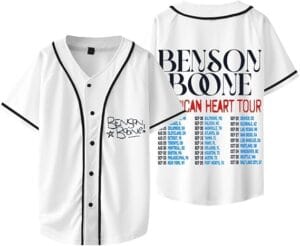 Bensons Baseball Shirt American 2025 Tour Hearts Boones Merch Tshirt Casual Short Sleeve Women Men - Image 8