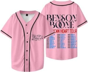 Bensons Baseball Shirt American 2025 Tour Hearts Boones Merch Tshirt Casual Short Sleeve Women Men - Image 7