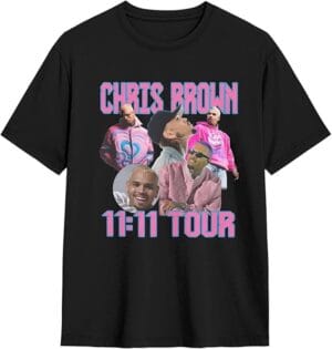Chris Shirt 2025 Breezys Music Tour Browns Bowls Merch Tshirts Fashion Black Tee For Women Men - Image 4