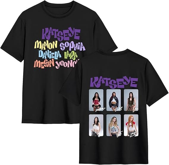 61r7VN-4KcL._AC_SX569_ Katseyes Merch Shirt Music Tshirt Classic Fashion Print Graphic Tee For Women Men - Image 1
