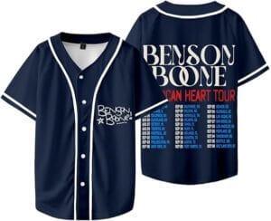 Bensons Baseball Shirt American 2025 Tour Hearts Boones Merch Tshirt Casual Short Sleeve Women Men - Image 5
