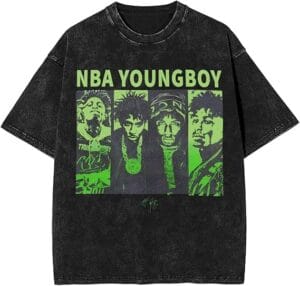 Youngboys Merch Shirt 2025 Music Tourt Shirts Loose Novelty Retro Tee Black For Women Men - Image 7