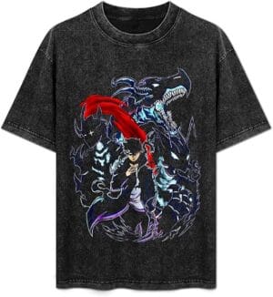 Solos Music Print Shirt Levelings Short Sleeved Vintage Washed Tshirt Casual Cool Tee For Women Men - Image 5