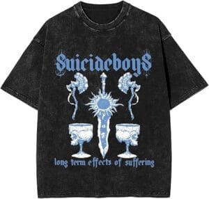 Suicides Shirt Vintage Washed Boys 2025 Music Tour Merich Tshirt Suitable Casual Retro Tee Black Women Men - Image 7