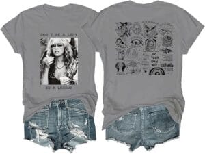 Stevies Shirt Don't Be a Lady Be a Legend Tshirt Nicks Funny Retro Print Short Sleeve for Women Men - Image 5