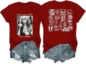 Stevies Shirt Don't Be a Lady Be a Legend Tshirt Nicks Funny Retro Print Short Sleeve for Women Men - Image 6