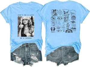 Stevies Shirt Don't Be a Lady Be a Legend Tshirt Nicks Funny Retro Print Short Sleeve for Women Men - Image 9