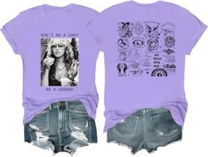 Stevies Shirt Don't Be a Lady Be a Legend Tshirt Nicks Funny Retro Print Short Sleeve for Women Men - Image 8