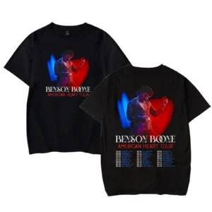 Bensons Shirt American Tour 2025 Heart Boones Merch Tshirt Funny Short Sleeve Retro Tees Women Men