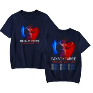 Bensons Shirt American Tour 2025 Heart Boones Merch Tshirt Funny Short Sleeve Retro Tees Women Men - Image 4