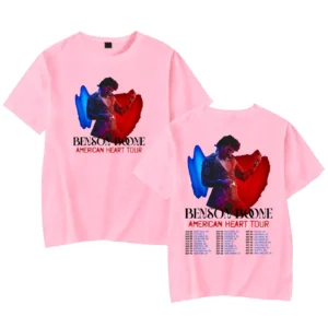 Bensons Shirt American Tour 2025 Heart Boones Merch Tshirt Funny Short Sleeve Retro Tees Women Men - Image 6