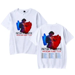 Bensons Shirt American Tour 2025 Heart Boones Merch Tshirt Funny Short Sleeve Retro Tees Women Men - Image 7