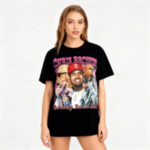 Breezys Xx 2025 Music Tour Shirt Chris Fashion Retro Tee Browns Novelty Tshirt For Women Men - Image 2
