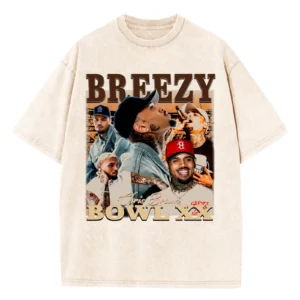 Chris Rapper Shirt 2025 Brown Music Breezys Tour Tshirt Vintage Washed Bowls Novelty Tee For Women Men - Image 9