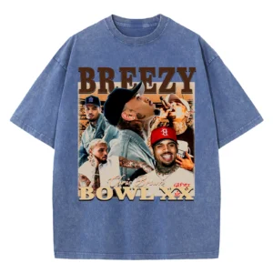 Chris Rapper Shirt 2025 Brown Music Breezys Tour Tshirt Vintage Washed Bowls Novelty Tee For Women Men - Image 6