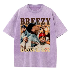 Chris Rapper Shirt 2025 Brown Music Breezys Tour Tshirt Vintage Washed Bowls Novelty Tee For Women Men - Image 10