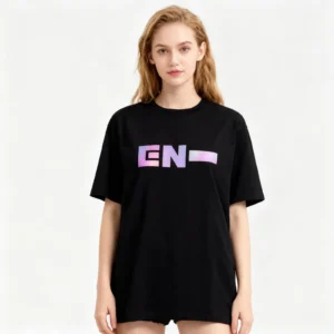 Enhypen Merch T Shirt Fate Plus World Tour Tshirt Round Neck Casual Short Sleeve Top Women Men - Image 2