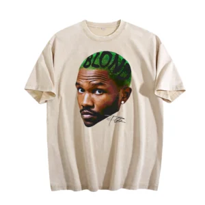 Franks Shirt Cotton Print Rapper Oceans Blonds Merch Tshirt Casual Vintagen Washed Tee For Women Men - Image 4