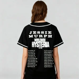 Jessies Shirt 2025 Tour Murphs Merch Baseball Jersey Fashion Short Sleeve Print Tshirt For Women Men - Image 3