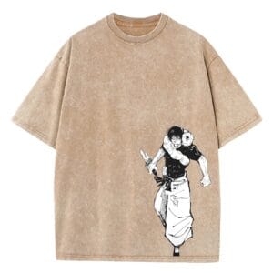 Jujutsus Anime Shirt Kaisens Vintage Washed Tshirt Graphic Fashion Tee For Women Men - Image 10