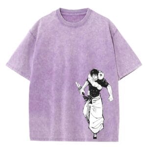 Jujutsus Anime Shirt Kaisens Vintage Washed Tshirt Graphic Fashion Tee For Women Men - Image 8
