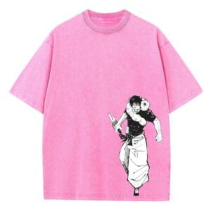 Jujutsus Anime Shirt Kaisens Vintage Washed Tshirt Graphic Fashion Tee For Women Men - Image 9