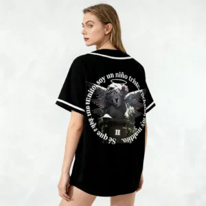 Junior H Merch Shirt Tour Jersey Sad Boyz Life Baseball Shirts Fashion Casual Short Sleeve Tee Women Men - Image 3