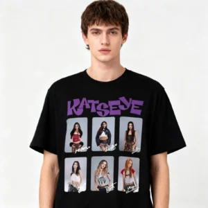 Katseyes Music Merch Shirt Crew Neck Classic Loose Tshirt Fashion Graphic Tees Women Men - Image 2