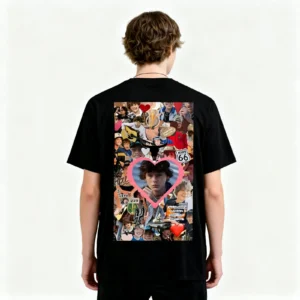 Maddox Fan Merch Batson T Shirt Portrait Collage Love Quote Print Tee for Women Men - Image 3