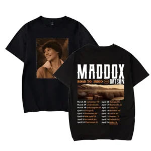 Maddox Road to Indio Tour Batson 2025 Merch Shirt Fashion Short Sleeve Print Tee For Women Men