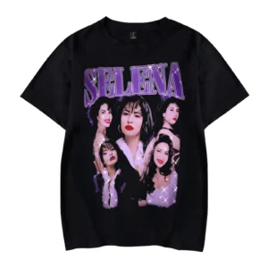 Selenas Shirt Fashion Print Quintanillas Tshirt Summer Short Sleeves For Women Men - Image 5