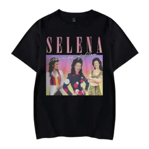 Selenas Shirt Fashion Print Quintanillas Tshirt Summer Short Sleeves For Women Men - Image 6