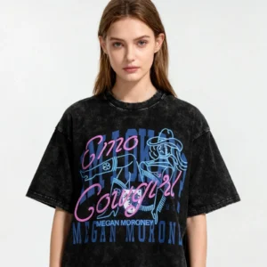 Vintage Shirt Loose Fit Tshirt Comfortable Shirts Retro Crew Neck Tops For Women Men - Image 2