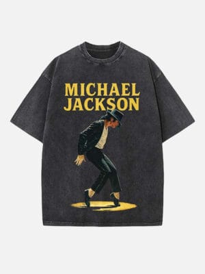 Michael Jackson Print Round Neck Unisex T-Shirt - Image 2