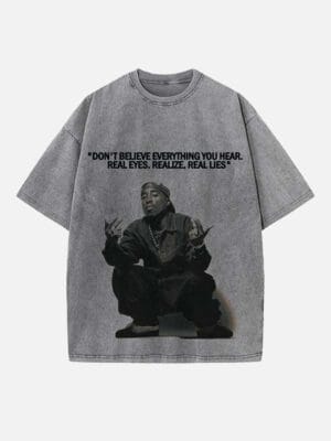 2Pac Print Round Neck Unisex T-shirt - Image 2