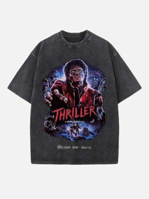 Michael Jackson Print Round Neck Unisex T-Shirt