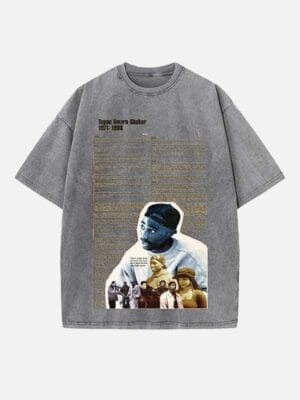 2Pac Print Round Neck Unisex T-shirt - Image 2