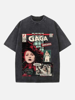 Lady Gaga Print Round Neck Unisex T-shirt