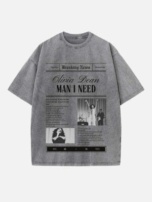 Olivia Dean Print Round Neck Unisex T-shirt - Image 2