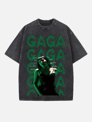 Lady Gaga Print Round Neck Unisex T-shirt - Image 2